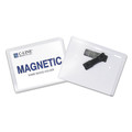 Office Jansan | C-Line 92943 4 in. x 3 in. Horizontal Magnetic Name Badge Holder Kit - Clear (20/Box) image number 1
