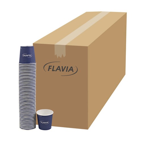 Cups and Lids | FLAVIA 25200018 10 oz. FLAVIA Design Hot Beverage Paper Cup - Blue (1000/Carton) image number 0