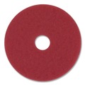 Office Jansan | 3M 5100-12 12 in. Low-Speed Buffer Floor Pads - Red (5/Carton) image number 1