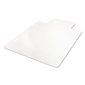Office Jansan | Deflecto CM11232 45 in. x 53 in. Wide Lipped EconoMat Occasional Use Chair Mat for Low Pile Carpet - Clear image number 1