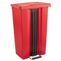 Trash & Waste Bins | Rubbermaid Commercial FG614600RED 23 Gallon Indoor Utility Step-On Plastic Waste Container - Red image number 2