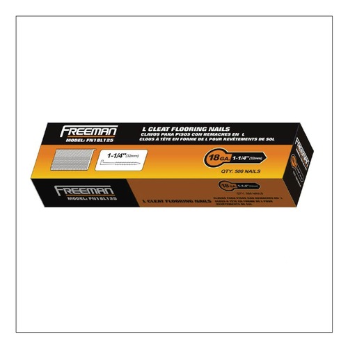 Nails | Freeman FN18L125 18-Gauge 1-1/4 in. Glue Collated Flooring L-Cleats image number 0