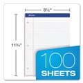 Cleaning & Janitorial Supplies | Ampad 20-346 8.5 x 11.75 Narrow Rule Double Sheet Pads - White (100-Sheets/Pad) image number 2