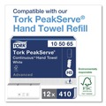Paper Towel Holders | Tork 552528 PeakServe 14.57 in. x 3.98 in. x 28.74 in. Continuous Hand Towel Dispenser - Black (1/Carton) image number 2