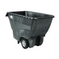 Trash Cans | Rubbermaid Commercial FG101300BLA 151 Gallon 1000 lbs. Capacity Plastic Structural Foam Tilt Truck - Black image number 0