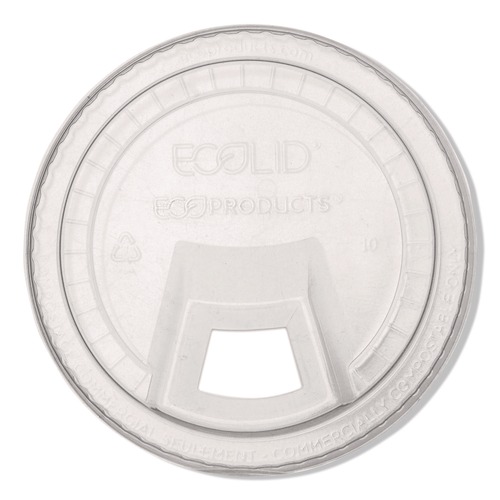 Cups and Lids | Eco-Products EP-FLCS GreenStripe Plastic Cold Cup Sip Lids Fits 9 oz./12 oz. to 24 oz. Cold Cups - Clear (1000/Carton) image number 0