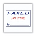 Bulk Savings Pricing 2 | COSCO 2000PLUS 011032 Model S 360 1.75 in. x 1 in. "Faxed" Self-Inking 2-Color Message Dater - Blue/Red image number 2