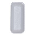 Food Trays, Containers, and Lids | GEN 15WH 8.38 in. x 3.94 in. x 1.1 in. #1.5 Meat Trays - White (1000/Carton) image number 4