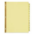 Office Jansan | Avery 11307 11 in. x 8.5 in. 12-Tab Preprinted Laminated Jan. to Dec. Tab Dividers with Gold Reinforced Binding Edge - Buff (1-Set) image number 0