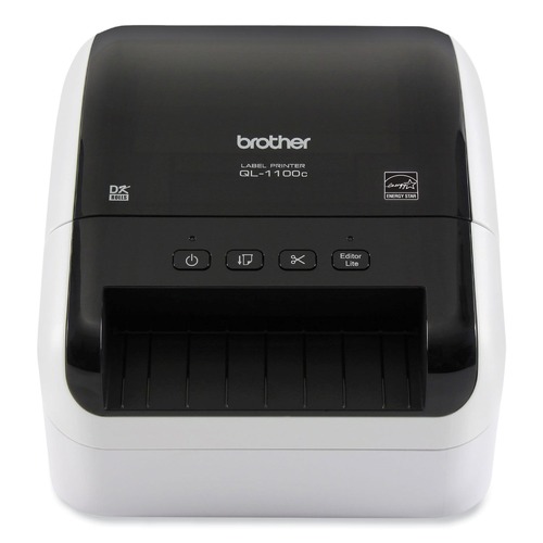 Bulk Savings Pricing 2 | Brother QL-1100C QL-1100C 6.7 in. x 8.7 in. x 5.9 in. 69 Labels Print Speed Wide Format Professional Label Printer image number 0