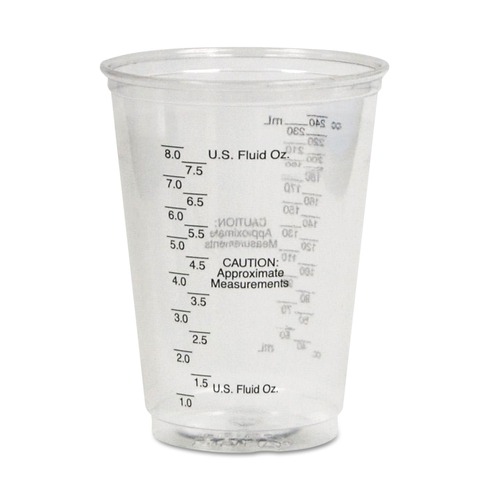 Office Jansan | Dart TP10DGM 10 oz. Graduated Plastic Medical and Dental Cups - Clear (1000/Carton) image number 0