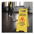 Safety Signs | Gritt Commercial GRI184YEL3PK 11.8 in. x 12 in. x 24 in. Caution Wet Floor Sign - Yellow (3/Carton) image number 3