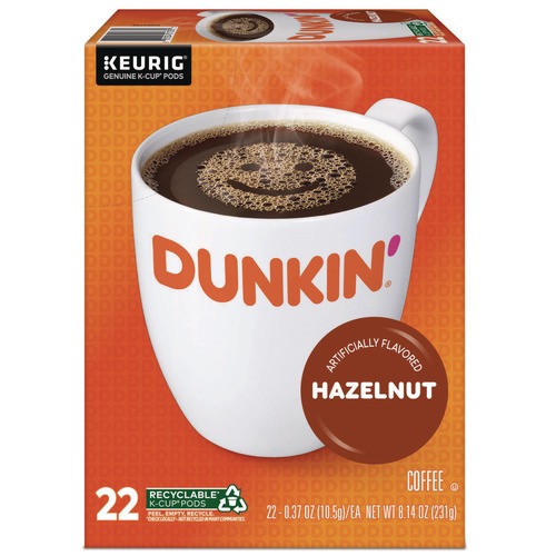 Bulk Savings Pricing 2 | Dunkin' 5000363273 K-Cup Pods - Hazelnut (22/Box) image number 0
