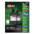 Office Jansan | Avery 60525 UltraDuty 2 in. x 4 in. GHS Chemical Waterproof and UV Resistant Labels - White (500/Pack) image number 0