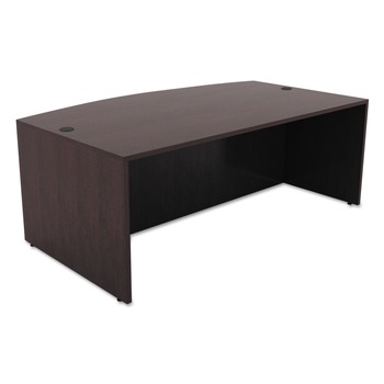 Alera ALEVA227236ES Valencia Series 71 in. x 41.38 in. x 29.63 in. Bow Front Desk Shell - Espresso