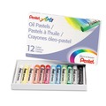 Office Jansan | Pentel PHN-12 0.38 in. Diameter x 2.38 in. Oil Pastel Set With Carrying Case - 12 Assorted Colors (1-Set) image number 0