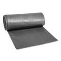 Trash Bags | Boardwalk H6639SGKR01 33 Gallon 1.1 mil 33 in. x 39 in. Perforated Roll Low-Density Can Liners - Gray (25 Bags/Roll, 4 Rolls/Carton) image number 1