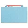 File Folders | Smead 14030 6-Section Pressboard Top Tab Classification Folders with 6 SafeSHIELD Fasteners - Letter Size/Blue (10/Box) image number 5