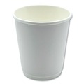 Food Service | Boardwalk BWKDW8HCUPPK 8 oz Double-Walled Paper Hot Cups - White (25/Pack) image number 1