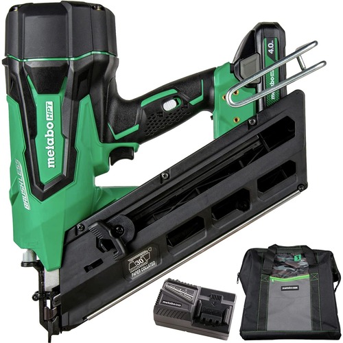 Framing Nailers | Metabo HPT NR1890DCSTM 18V MultiVolt Brushless Lithium-Ion 3-1/2 in. Cordless Paper Tape Framing Nailer Kit (4 Ah) image number 0