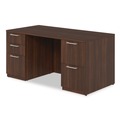 Office Desks & Workstations | Alera AE1NZK-UF3060FF HRG 60 in. x 30 in. x 29 in. Seville Series Double Pedestal Desk - Mahogany image number 3