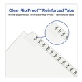 Office Jansan | Avery 01336 11 in. x 8.5 in. 25-Tab 151 to 175 Avery Style Preprinted Legal Exhibit Side Tab Index Dividers - White (1-Set) image number 1