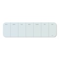 White Boards | U Brands 3688U00-01 20 x 5.5 Undated One-Week Cubicle Glass Dry Erase Board - White Surface image number 1
