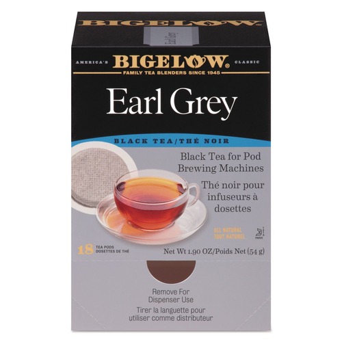 Food and Snacks | Bigelow RCB08906 1.90 oz. Black Tea Pods - Earl Grey (18/Box) image number 0