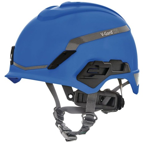 Hard Hats | MSA 10194793 V-Gard H1 Fas-Trac III No-Vent Safety Helmet - Standard, Blue image number 0