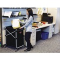Cleaning Carts | Rubbermaid Commercial 1881749 4.98 cu ft. 20.33 in. x 24.1 in. x 34 in. Collapsible X-Cart - Black/Silver image number 3