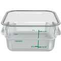 Bulk Savings Pricing 2 | Carlisle 1195007 7.13 in. x 7.13 in. x 3.8 in. 2 qt. Squares Polycarbonate Food Storage Container - Clear image number 1