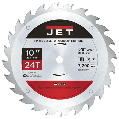 Circular Saw Blades | JET JT9-7259465 10-in 24T General Circular ATB Saw Blade image number 0
