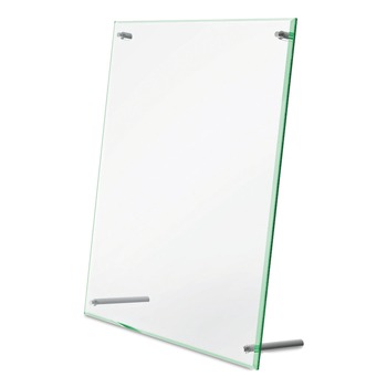 Deflecto Letter Insert Superior Image Beveled Edge Sign Holder - Clear/Green-Tinted Edges