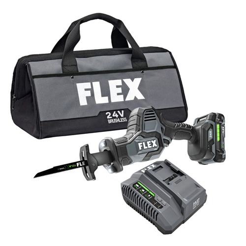 Reciprocating Saws | FLEX FX2241-1A 24V Advantage Brushless Lithium-Ion Cordless One-Handed Reciprocating Saw Kit (2.5 Ah) image number 0