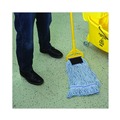 Mops | Boardwalk BWK903BL Loop-End Cotton with Scrub Pad Mop Head - Large (12/Carton) image number 7