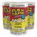 Adhesives & Glues | Flex Seal Products TFSMAXWHT08 MAX 8 in. x 25 ft. 39 mils Thick 4 in. Core Strong Rubberized Waterproof Tape - White (3/Carton) image number 0