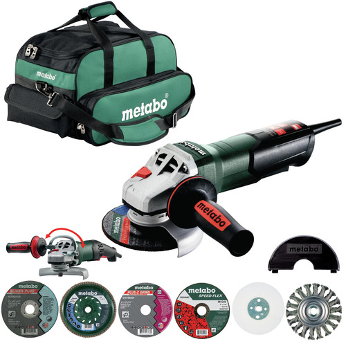 Metabo US3005 | with in. Non-locking Amp 11 Paddle 4.5 CPO Corded 5 Switch System Outlets Angle in. Kit - Grinder