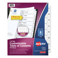 Office Jansan | Avery 11132 Ready Index 11 in. x 8.5 in. 8-Tab 1 to 8 Customizable TOC Dividers - Black and White (1-Set) image number 0