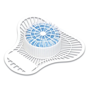 Big D Industries Extra Duty Urinal Screen with Non-Para Block Evergreen with Enzymes Scent - White (1 Dozen)