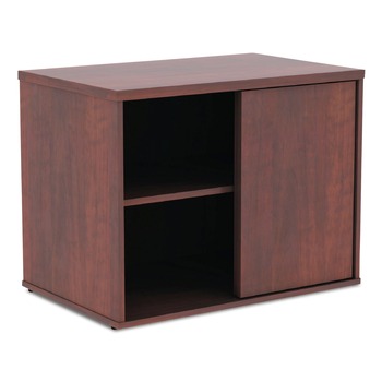Alera Open Office Desk Series 29.5w x 19.13d x 22.78h Low Storage Cabinet Credenza - Medium Cherry