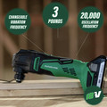 Oscillating Tools | Metabo HPT CV18DBLQ5M 18V Brushless Lithium-Ion Cordless Oscillating Multi-Tool (Tool Only) image number 3