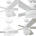 Ceiling Fans | Prominence Home 51865-45 52 in. Remote Control Modern Indoor LED Ceiling Fan with Light - White image number 6