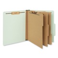 Universal UNV10293 3 Dividers, Letter Size, Eight-Section Pressboard Classification Folders - Gray-Green (10/Box) image number 1