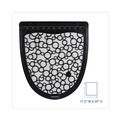 Cleaning & Janitorial Supplies | Boardwalk BWKUMBW 17.5 x 20 Slip-Resistant Disposable Urinal Floor Mat 2.0 - Black/White (6/Carton) image number 3