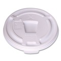 Food Trays, Containers, and Lids | WinCup 222064 Drink-Thru Plastic Lids for 10 oz Hot Cups and Bowls - White (1000/Carton) image number 0