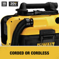 Dewalt DCV581H 20V MAX Cordless/Corded Lithium-Ion Wet/Dry Vacuum (Tool Only) image number 8