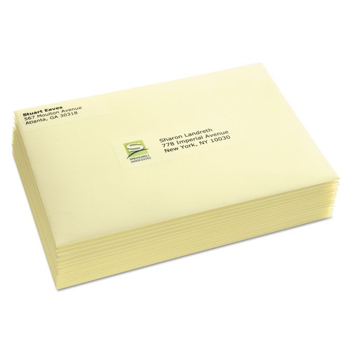 Mothers Day Sale! Save an Extra 10% off your order | Avery 05662 Easy Peel 1.33 in. x 4 in. Mailing Labels with Sure Feed - Matte Clear (14-Piece/Sheet, 50 Sheets/Box) image number 0