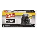 Cleaning & Janitorial Supplies | Glad 78966 Guaranteed Strong 30 in. x 33 in. 1.05 mil 30 Gallon Three-Ply Large Drawstring Trash Bags - Black (168/Carton) image number 1