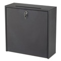 Mailroom Equipment | Safco 4259BL 18 in. x 7 in. x 18 in. Wall-Mountable Interoffice Mailbox - Black image number 0