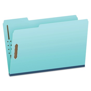 Pendaflex Heavy-Duty Pressboard Folders With Embossed Fasteners, Legal Size, Blue, 25/box